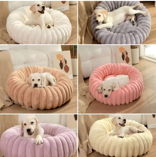 Roadreign CloudNest: Ultra-Soft Plush Round Pet Bed for Anxiety Relief & Deep Sleep 3