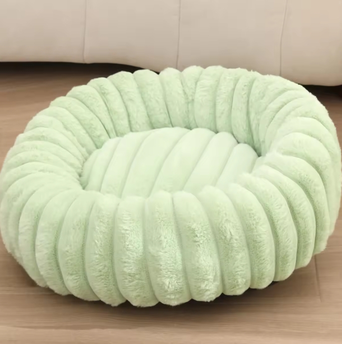 Roadreign CloudNest: Ultra-Soft Plush Round Pet Bed for Anxiety Relief & Deep Sleep 6