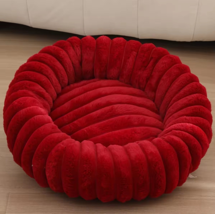 Roadreign CloudNest: Ultra-Soft Plush Round Pet Bed for Anxiety Relief & Deep Sleep 12