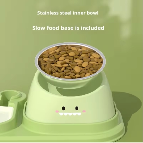 ROADREIGN - Ergonomische 3-in-1 voerbakset voor huisdieren: voorkom nekklachten en een opgeblazen gevoel met slow feeder 3