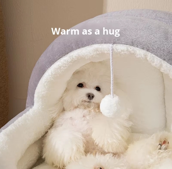 Roadreign CozyCave: Luxury Plush Pet Bed for Deep Sleep & Anxiety Relief 4