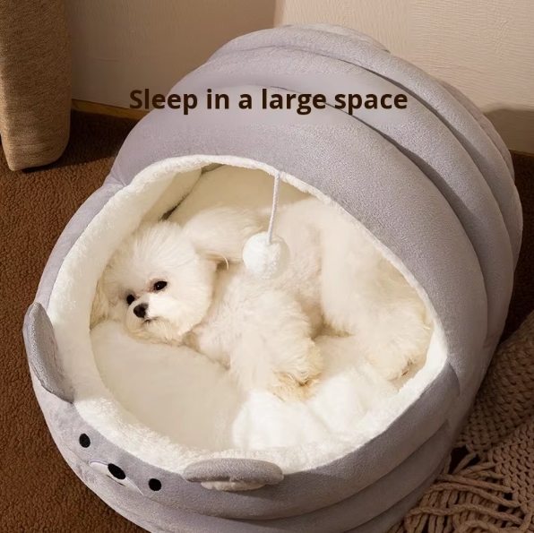 Roadreign CozyCave: Luxury Plush Pet Bed for Deep Sleep & Anxiety Relief 5