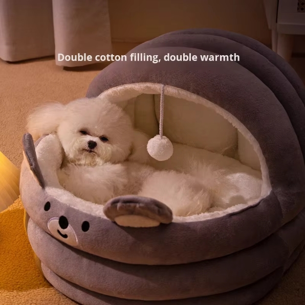 Roadreign CozyCave: Luxury Plush Pet Bed for Deep Sleep & Anxiety Relief 6