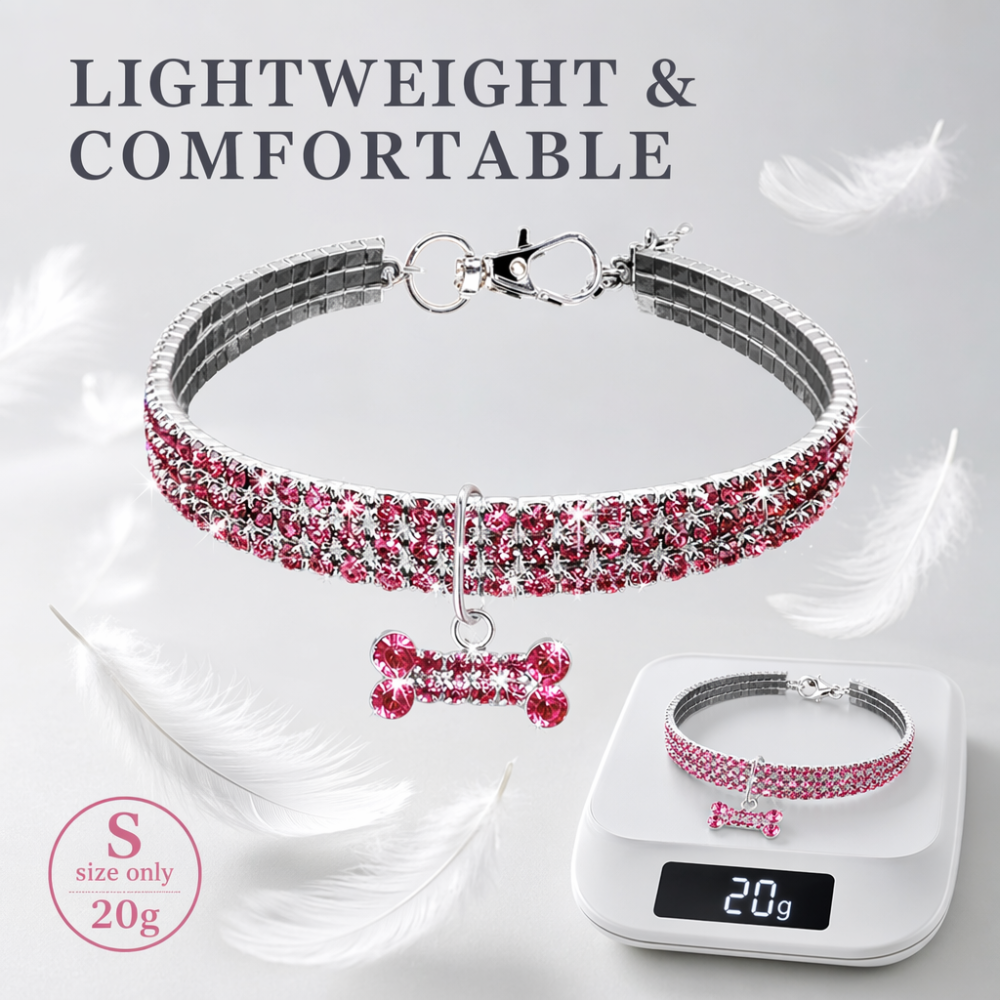 Fancy Sparkly Pet Collar for Small Dogs & Cats – Perfect Occasion Accessory for Parties & Weddings 1