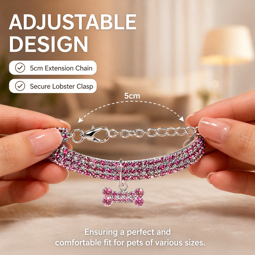Fancy Sparkly Pet Collar for Small Dogs & Cats – Perfect Occasion Accessory for Parties & Weddings 4