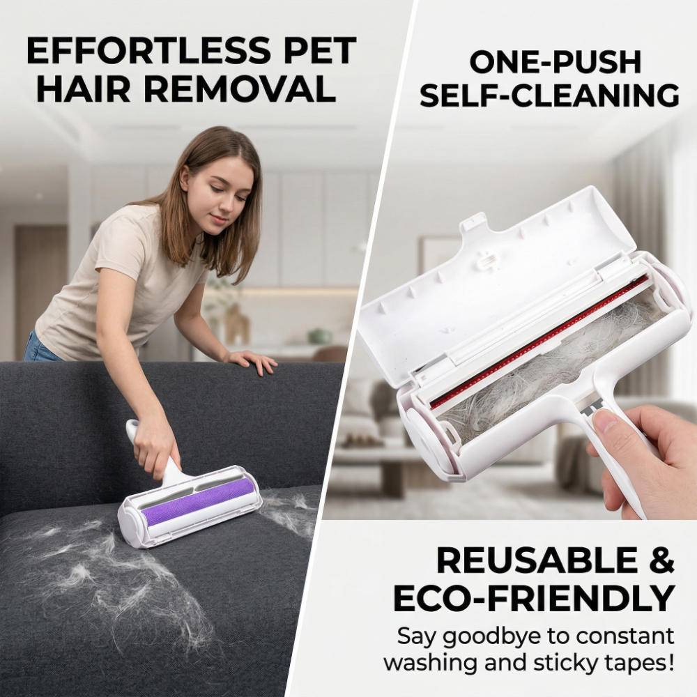 Roadreign - Aangepaste pluizenroller voor huisdierenhaar, honden- en kattenhaar, zelfreinigende haarverwijderingsroller, fabrikant 3