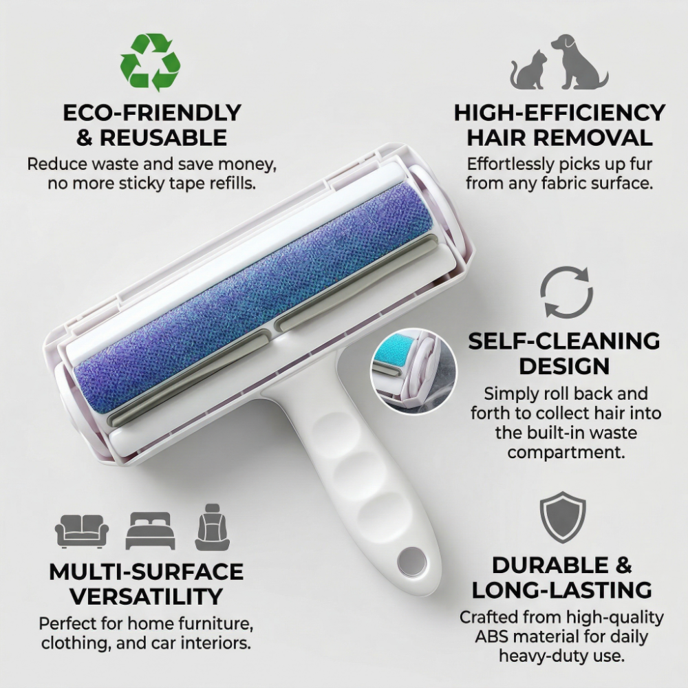 Roadreign - Aangepaste pluizenroller voor huisdierenhaar, honden- en kattenhaar, zelfreinigende haarverwijderingsroller, fabrikant 5