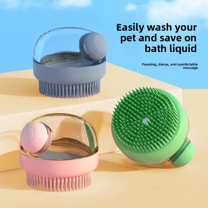 Roadreign-Liquid Shampoo Brush, Soft Scalp Massage Bath Comb for Pets 1