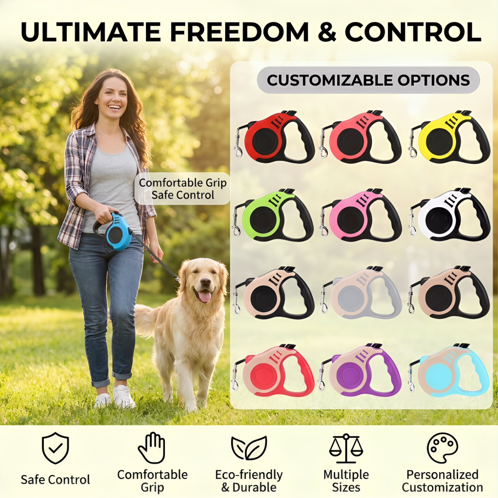 Roadreign-Heavy-Duty Retractable Dog Leash – Tangle-Free High-Density Nylon for Total Control 4