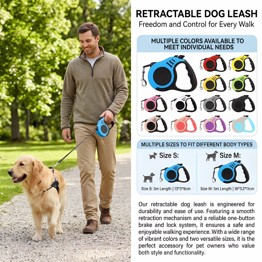 Roadreign-Heavy-Duty Retractable Dog Leash – Tangle-Free High-Density Nylon for Total Control 6
