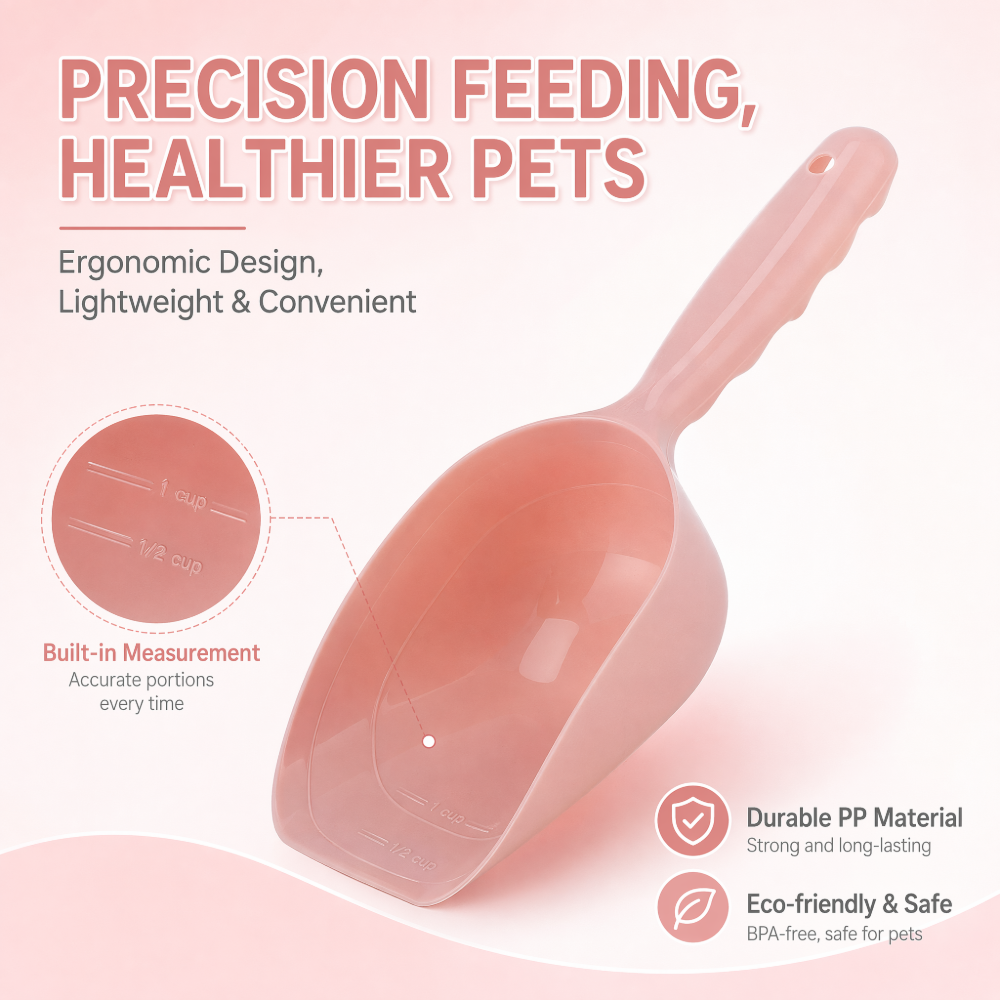 ROADREIGN - Ergonomic Pet Food Scoop – Precise Portion Control for Healthy Feeding 1