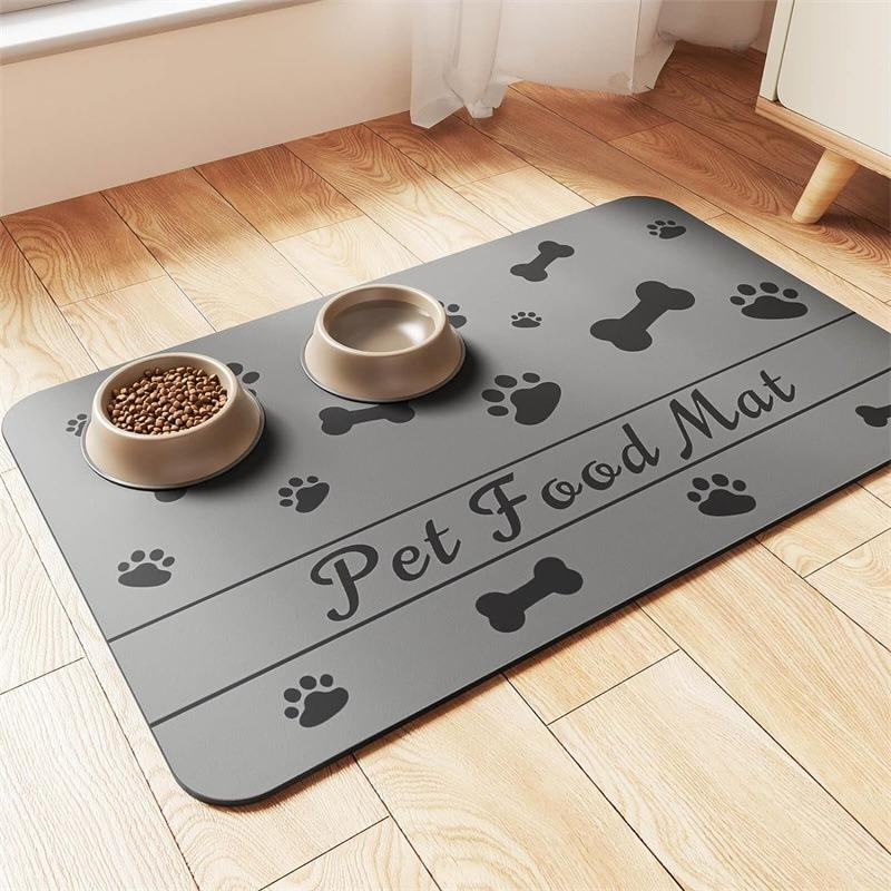 Tapis d'alimentation pour animaux de compagnie Roadreign en diatomite à séchage instantané – Tapis de table en pierre ultra-absorbant et sans dégâts 5