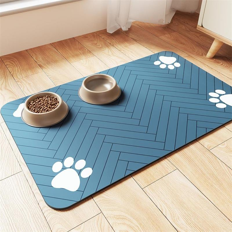 Tapis d'alimentation pour animaux de compagnie Roadreign en diatomite à séchage instantané – Tapis de table en pierre ultra-absorbant et sans dégâts 6