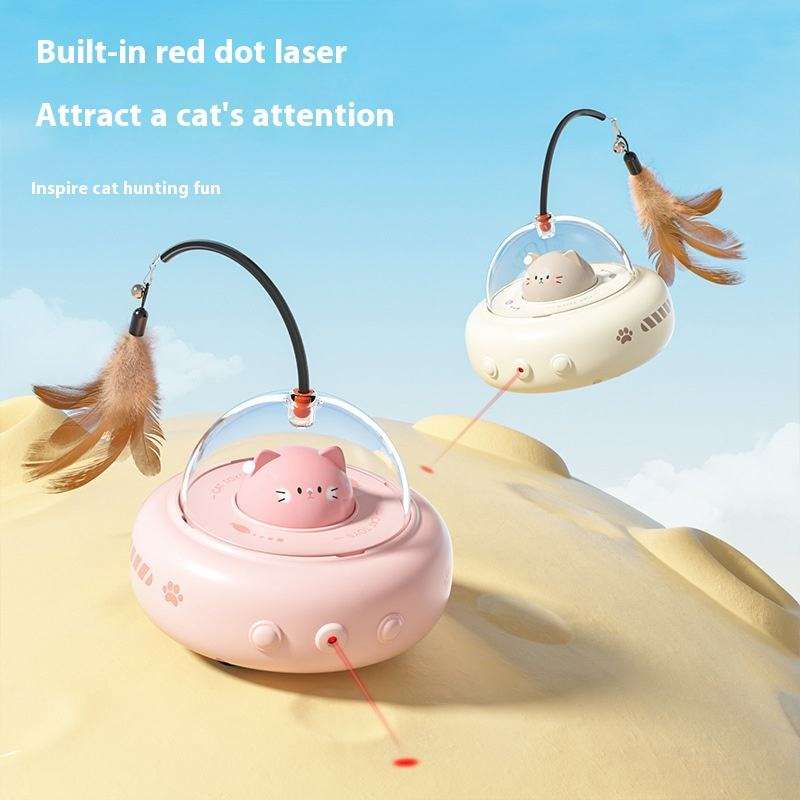 ROADREIGN - Juguete inteligente con láser para gatos de interior: un juguete interactivo que se mueve solo y estimula su mente. 2