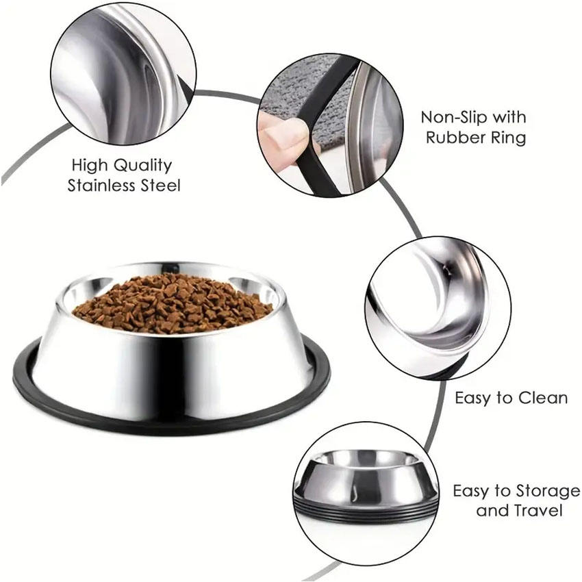 ROADREIGN - Premium Stainless Steel Dog Bowl – Heavy-Duty, Rust-Resistant & Non-Slip Base 5