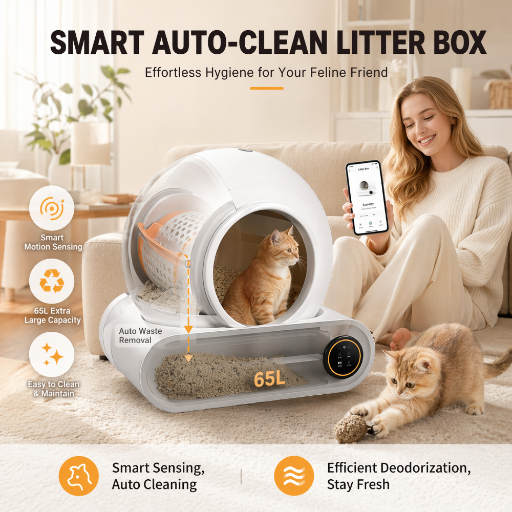 Roadreign Ultimate Handsfree Smart Kattenbak – Zelfreinigend, Geurblokkerend &amp; App-gestuurd voor een frisser huis 3