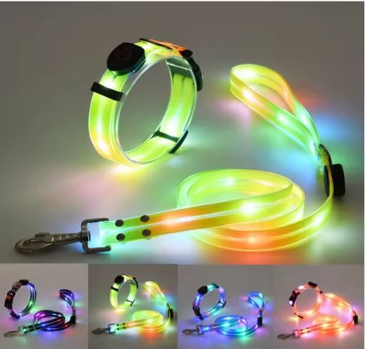 ROADREIGN - Collar LED Urban Glow para mascotas: collar luminoso de estilo hip-hop moderno con diseño recargable por USB. 5