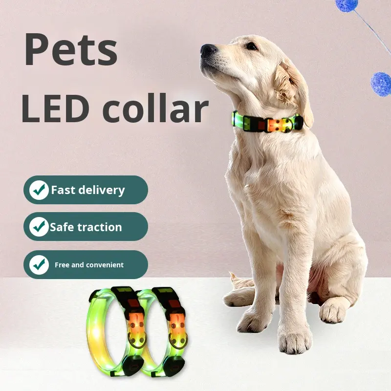 ROADREIGN - Collar LED Urban Glow para mascotas: collar luminoso de estilo hip-hop moderno con diseño recargable por USB. 6