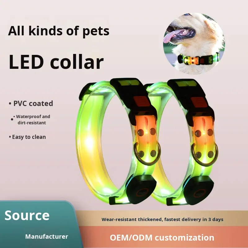 ROADREIGN - Collar LED Urban Glow para mascotas: collar luminoso de estilo hip-hop moderno con diseño recargable por USB. 7