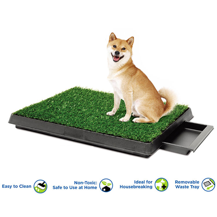 ROADREIGN - Système de toilettes d'intérieur pour chien – Toilettes d'apprentissage triple couche avec tapis d'herbe réaliste pour appartements 1