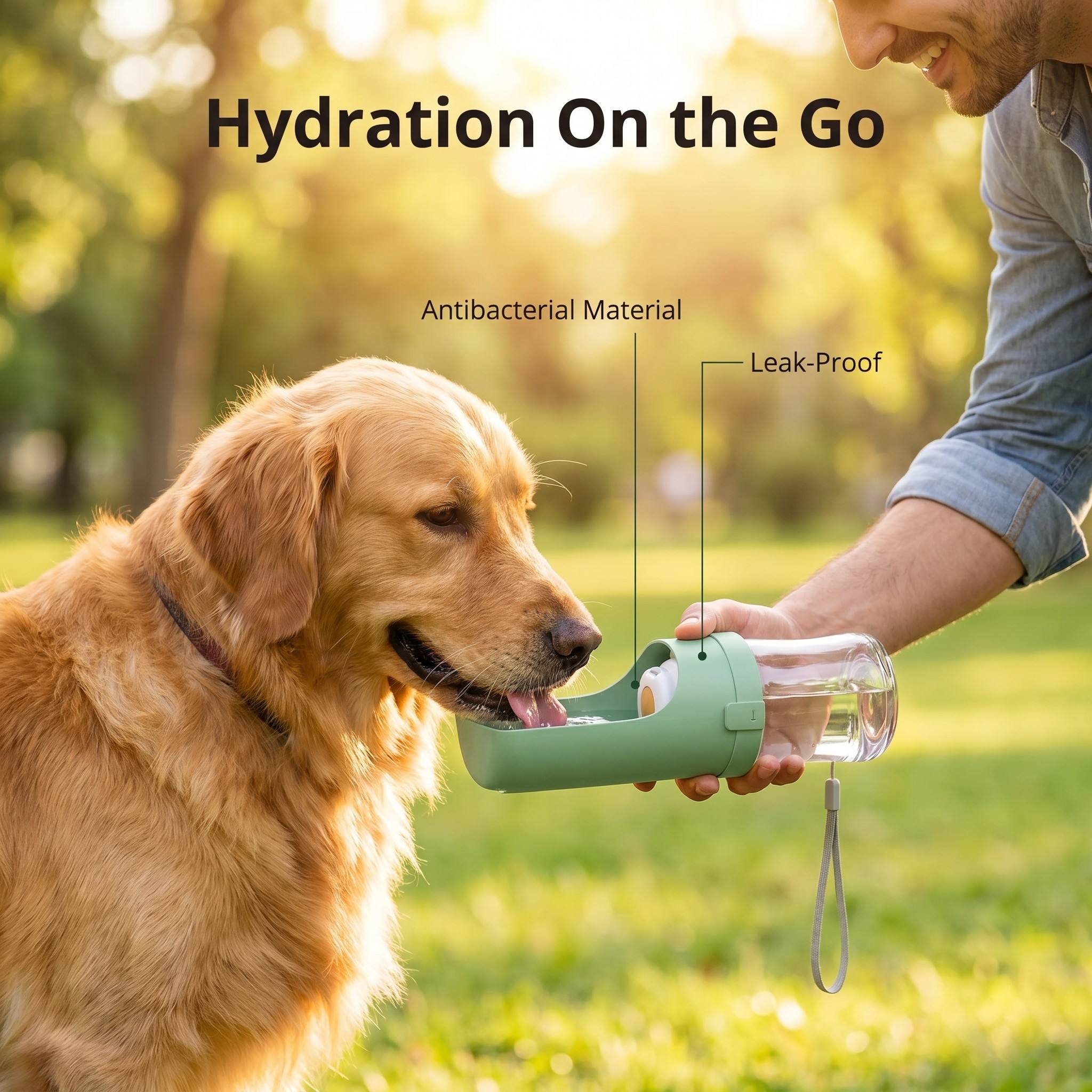 ROADREIGN 2-in-1 multifunctionele reisdrinkfles voor huisdieren (hond en kat), plastic drinkfles voor huisdieren, draagbaar, grote capaciteit, afneembaar 7