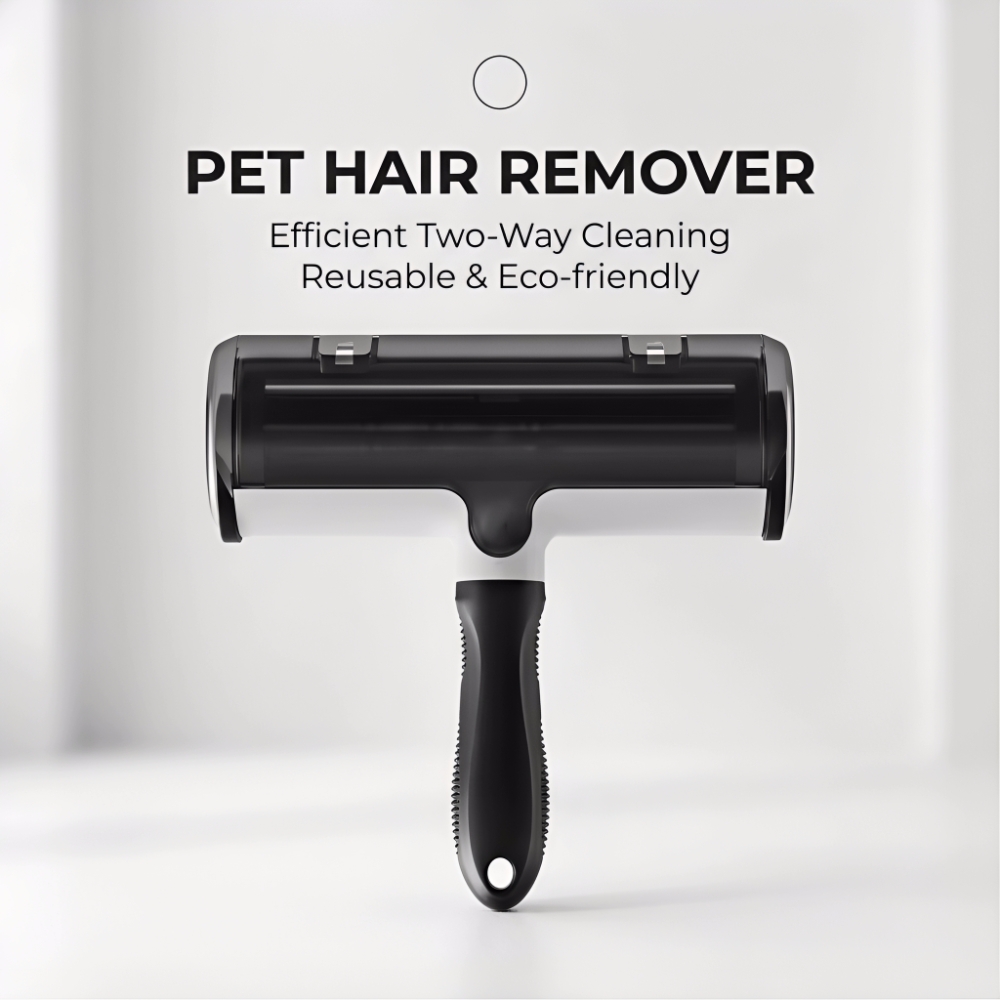 ROADREIGN-Pet Hair Remover Roller Brush, Reusable Self-Cleaning Lint Brush with Removable Solid ABS Handle 2