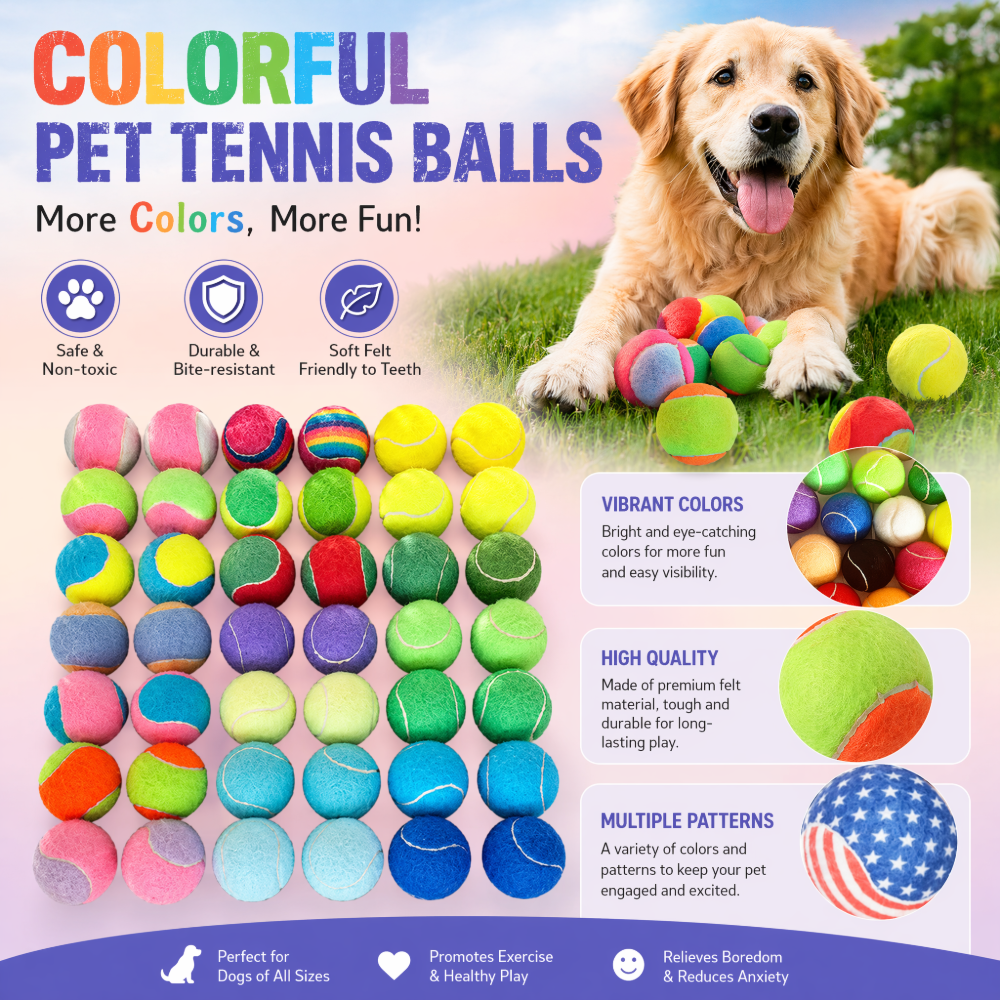 Roadreign - Balle de tennis pour chien écologique personnalisée avec impression - Jouet à mâcher en caoutchouc durable pour l'entraînement et le jeu interactif 1
