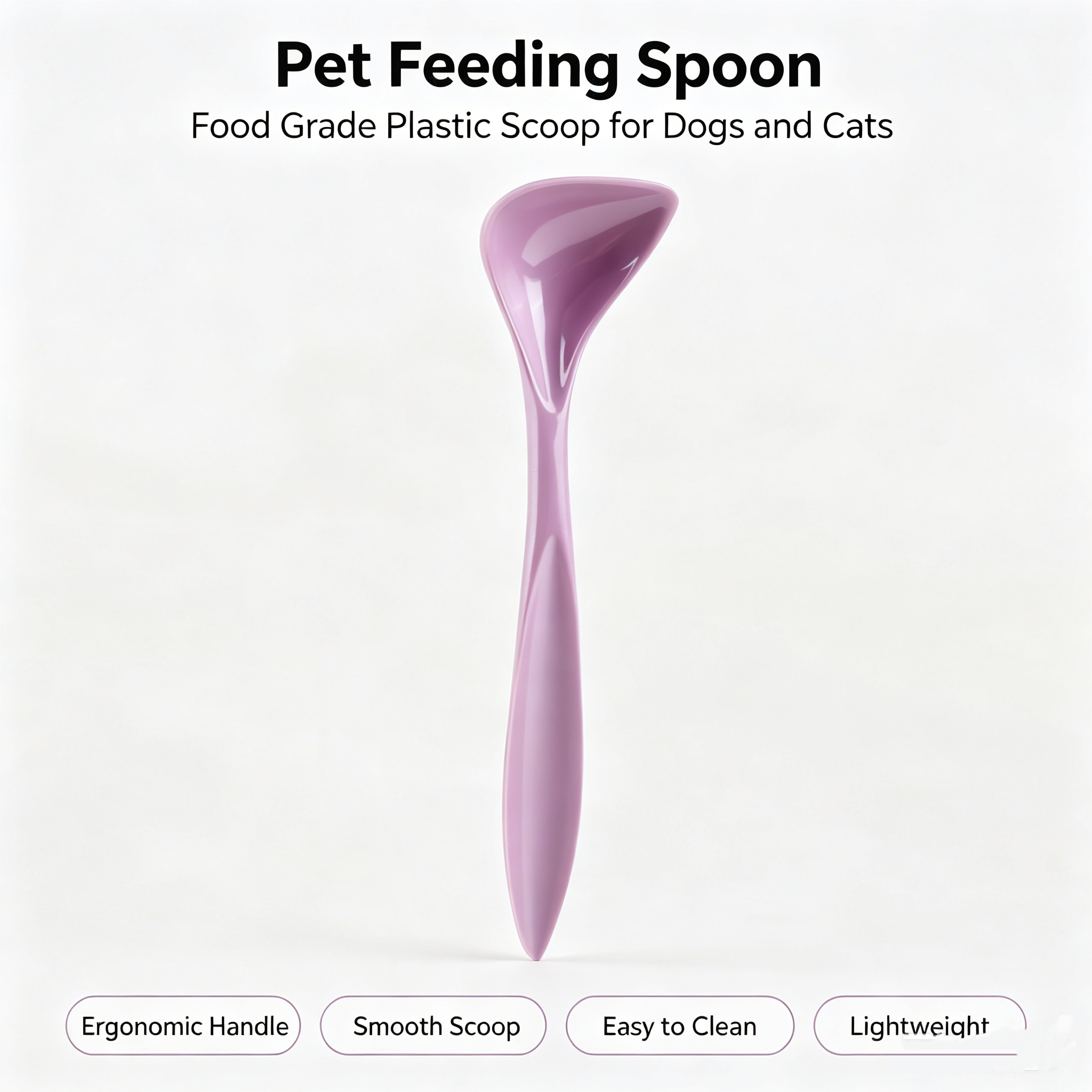 ROADREIGN - Pelle doseuse longue en mélamine, couleur personnalisée, avec long manche | Pelle multifonction pour chiens et chats, croquettes et pâtée 2