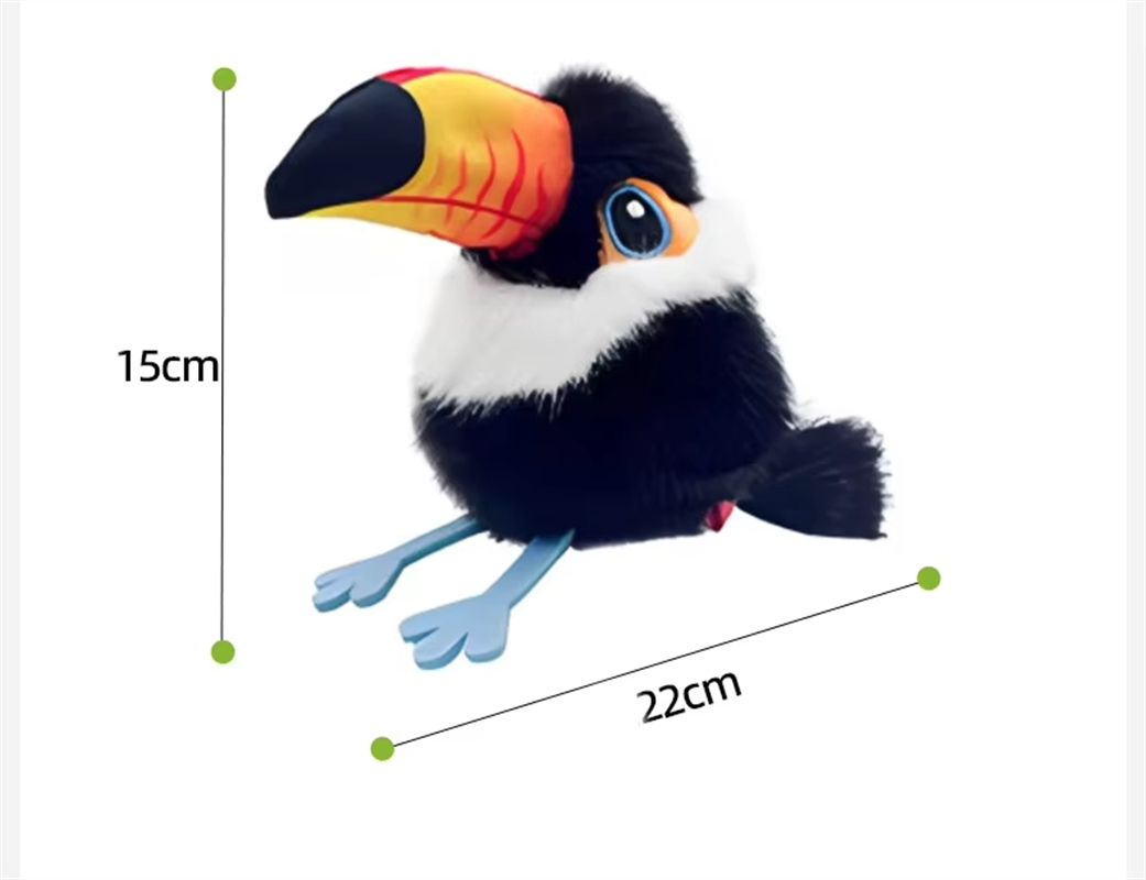 ROADREIGN - Jouet interactif rechargeable haut de gamme pour animaux de compagnie : oiseau battant des ailes | Son réaliste de gazouillis, peluche douce pour enrichir le quotidien des chats et chiots. 8