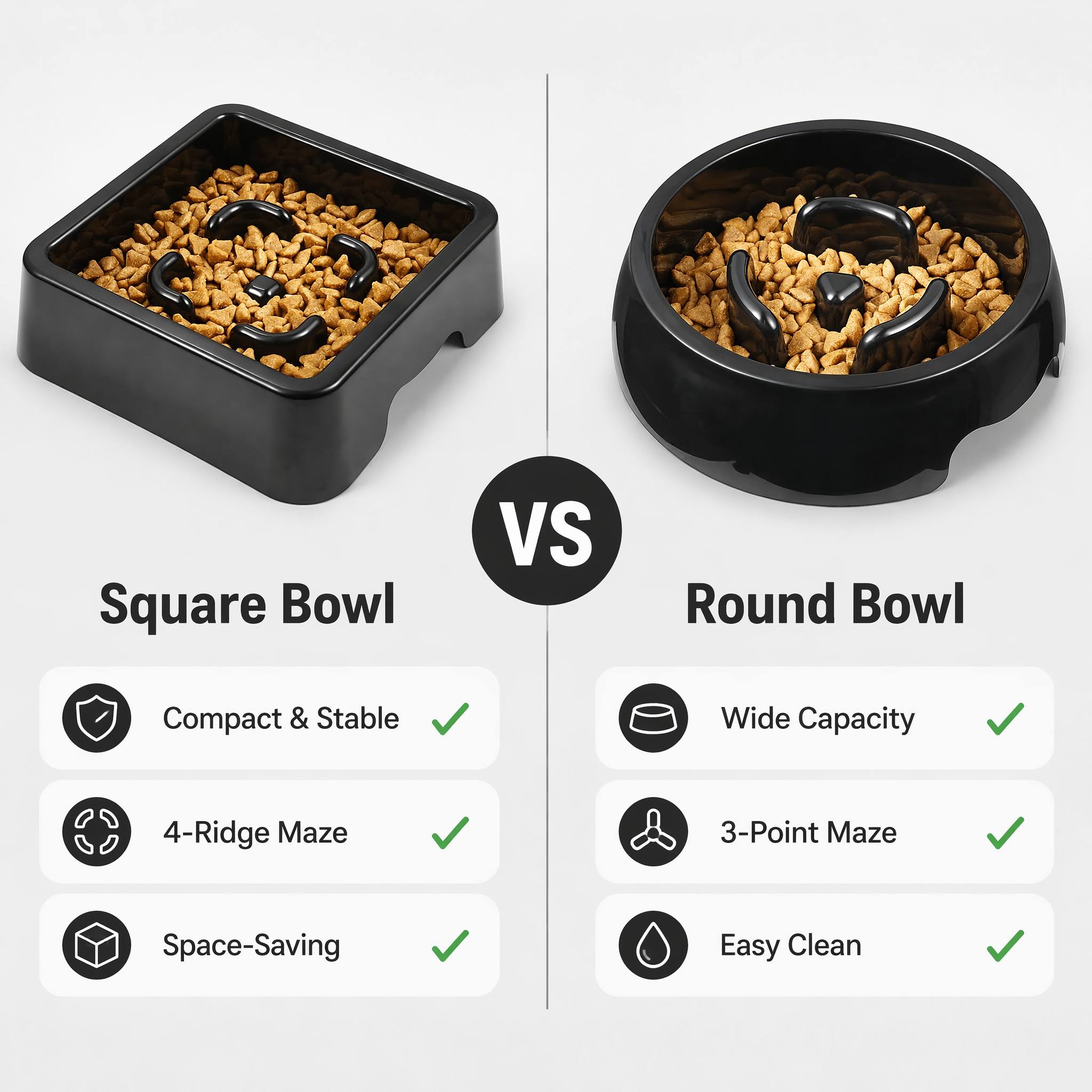 ROADREIGN - Comedero lento para mascotas: diseño de laberinto antiatragantamiento, base antideslizante, apto para lavavajillas, comedero interactivo para perros y gatos que favorece una digestión saludable. 4