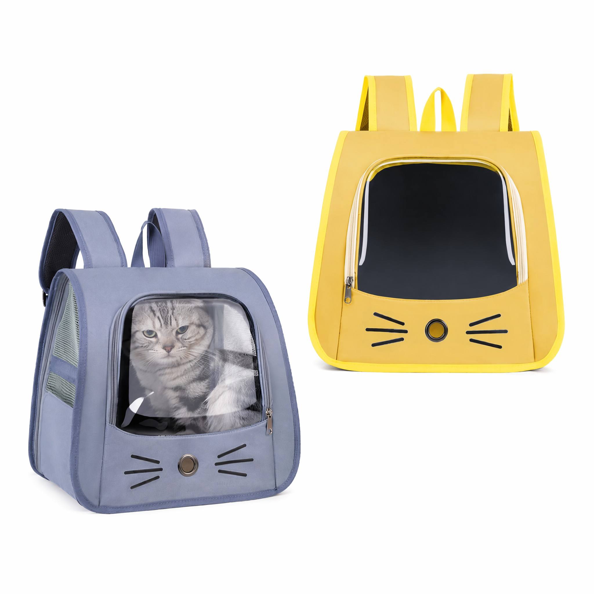 ROADREIGN Premium Huisdierrugzak met Kattengezichtdesign • Ademend en lichtgewicht • De eersteklas cabine voor uw huisdier 1