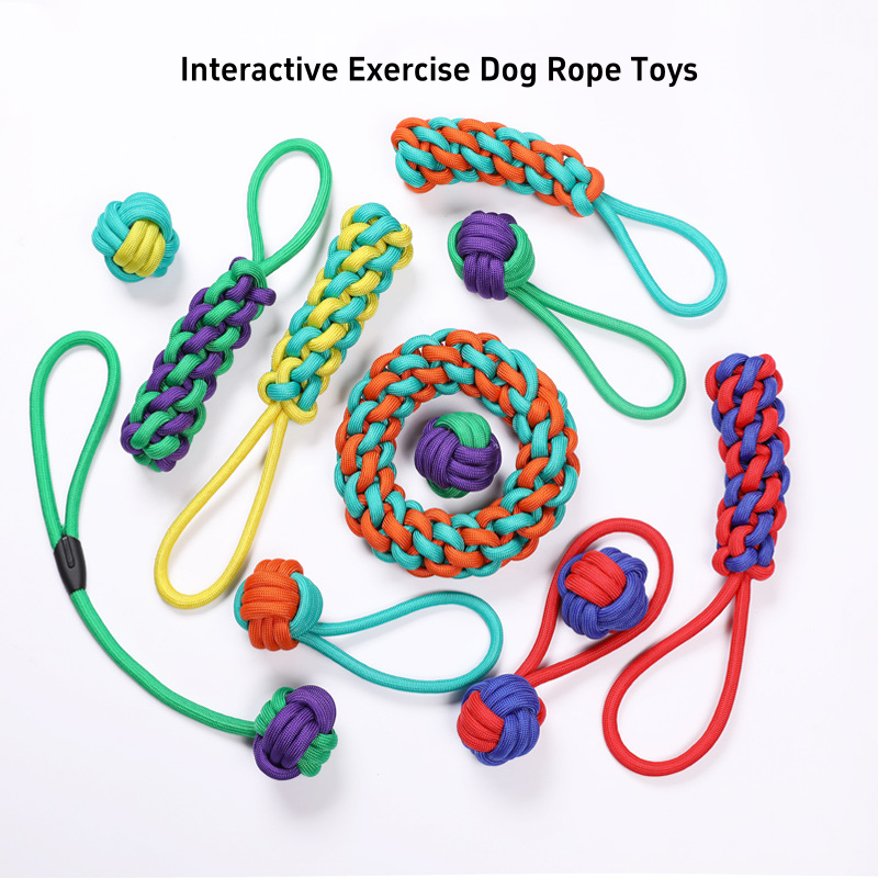 ROADREIGN - Jouet à mâcher en corde tressée pour chien, résistant aux morsures, pour un nettoyage dentaire efficace et un exercice interactif. 2