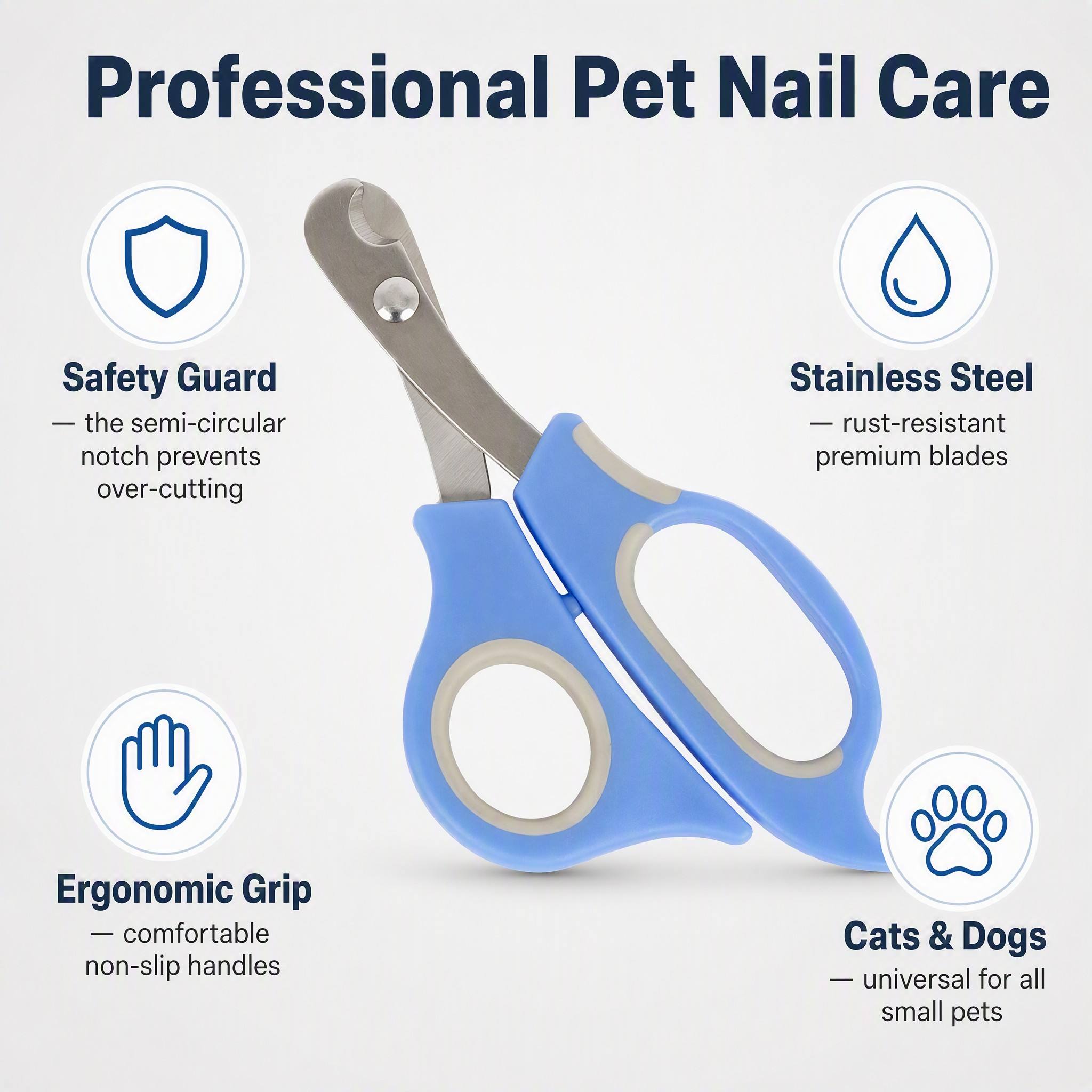 ROADREIGN - Ciseaux à ongles pour animaux de compagnie, en acier inoxydable, pour chiens et chats. 6