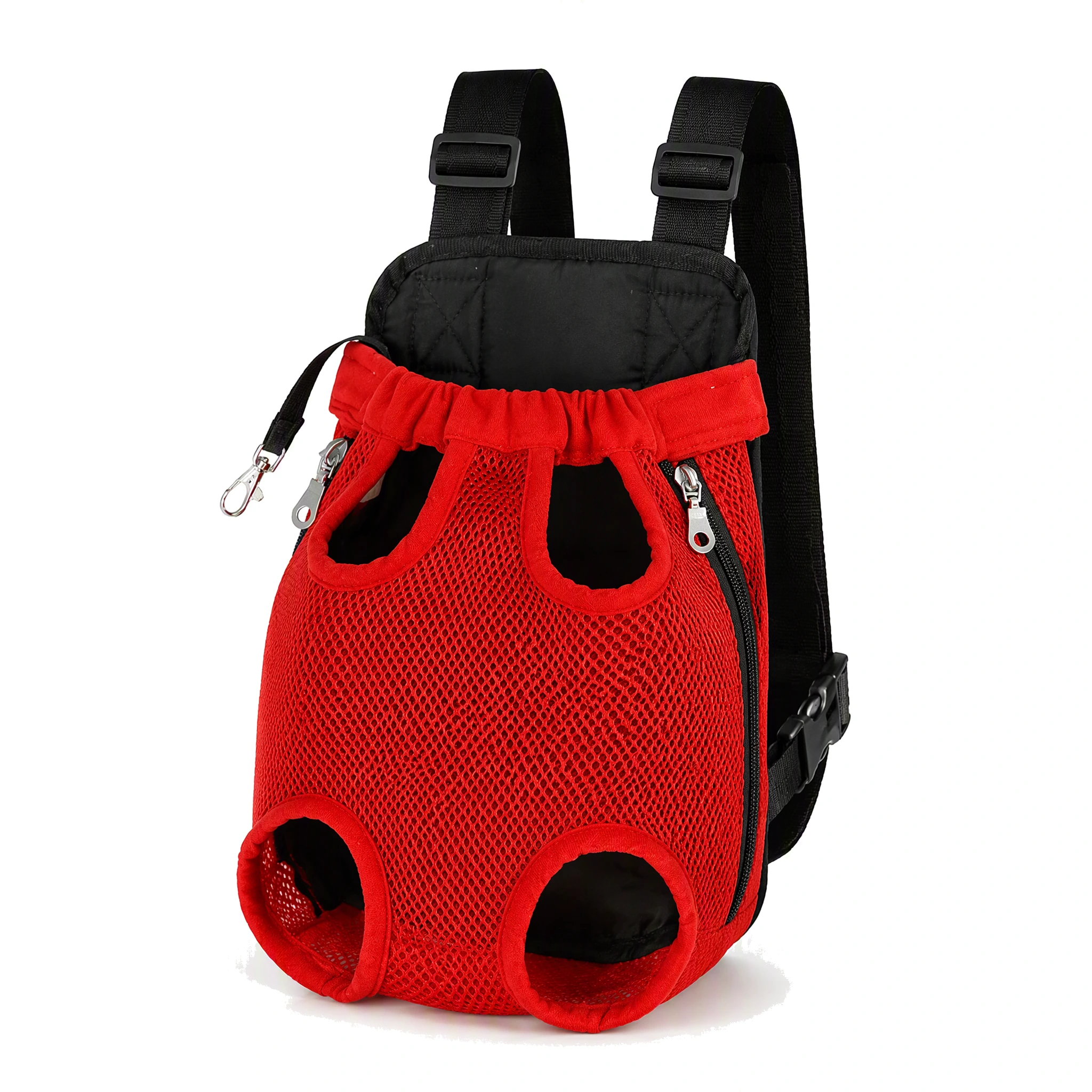 ROADREIGN-Front-Carry Pet Carrier for Cats and Small Dogs — Mesh Panel, Zip Leg Openings, Drawstring Collar, S to XL 1