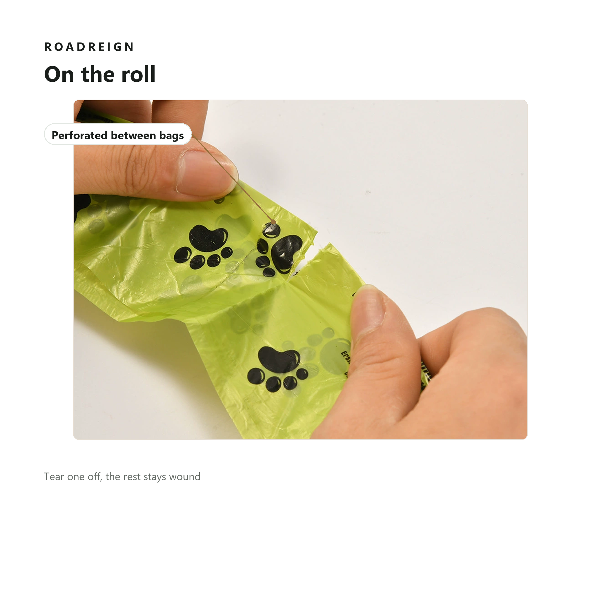 Sacs à déjections canines ROADREIGN — Rouleaux de 22 × 30 cm, 15 ou 20 sacs par rouleau 2
