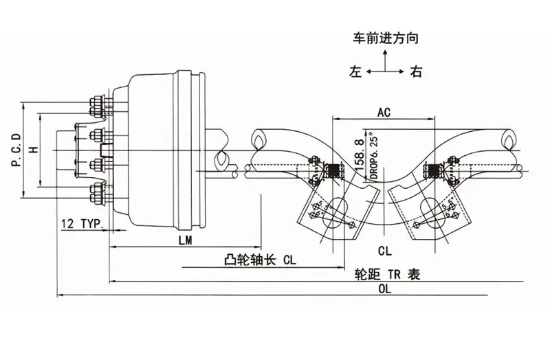 FUSAI competitive price small trailer axle trader for sale 2