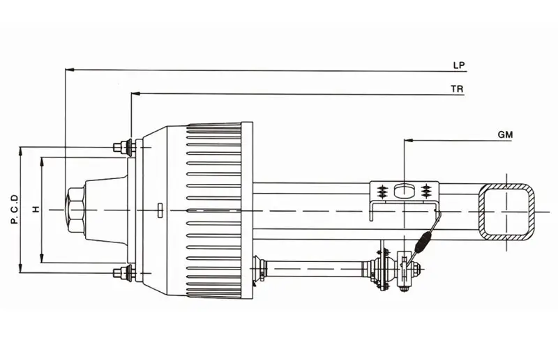 custom braked trailer axles manufacturer 2