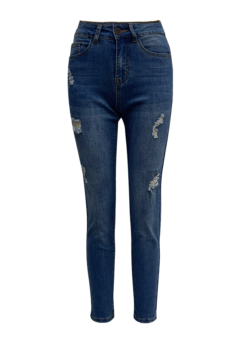 Distressed Skinny Jeans für das tägliche Outfit optimale Elastizität 1