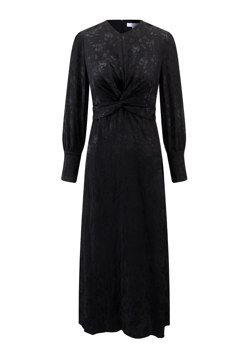 Nocturnal Botanical Column with Sculptural Twist-Waist Silhouette  Vepeen Apparel 1