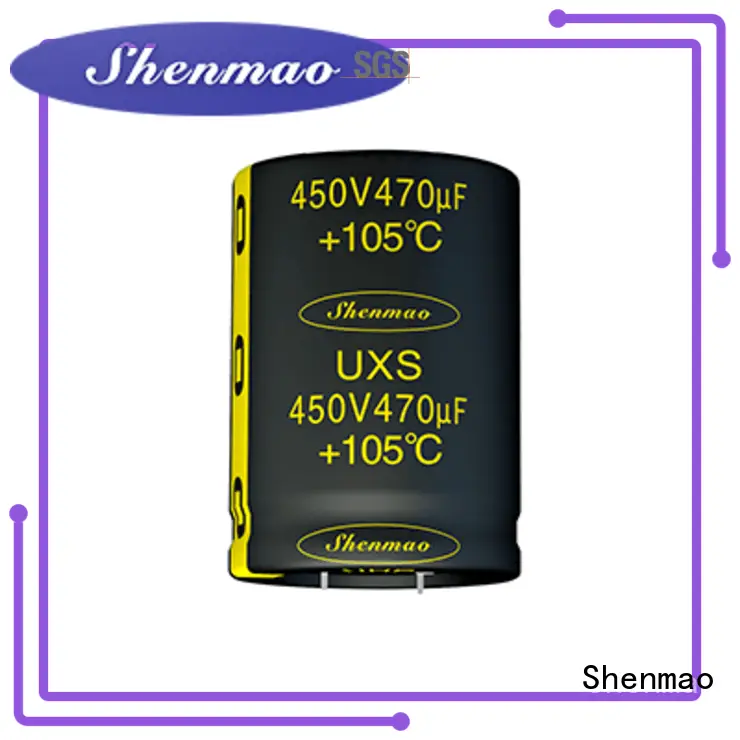 Shenmao high quality low profile aluminum electrolytic capacitors for DC blocking 1