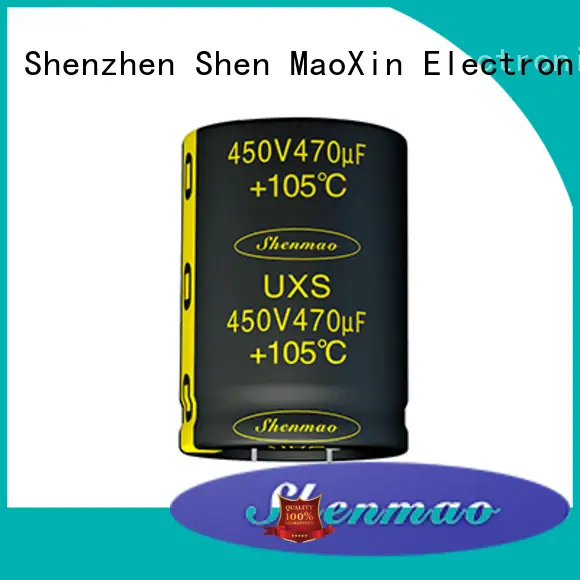 Shenmao snap in aluminum electrolytic capacitors bulk production for coupling 1