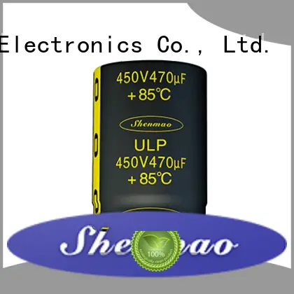 Shenmao stable snap in electrolytic capacitors bulk production for DC blocking 1