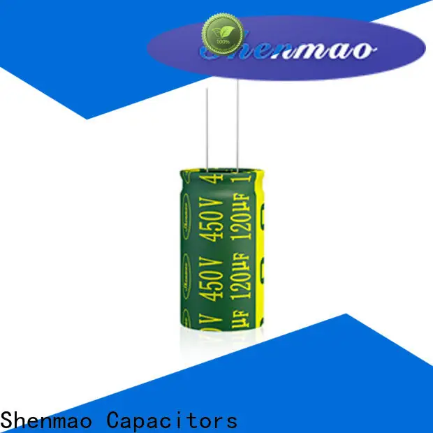 Shenmao radial aluminum electrolytic capacitors bulk production for DC blocking 1