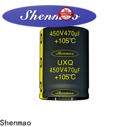 Shenmao snap in electrolytic capacitors overseas market for DC blocking 1