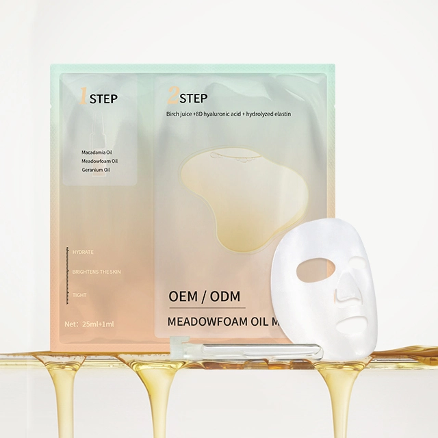 Custom Meadowfoam Oil Face Sheet Mask Nourishing Deep Moisturizing Facial Mask 1