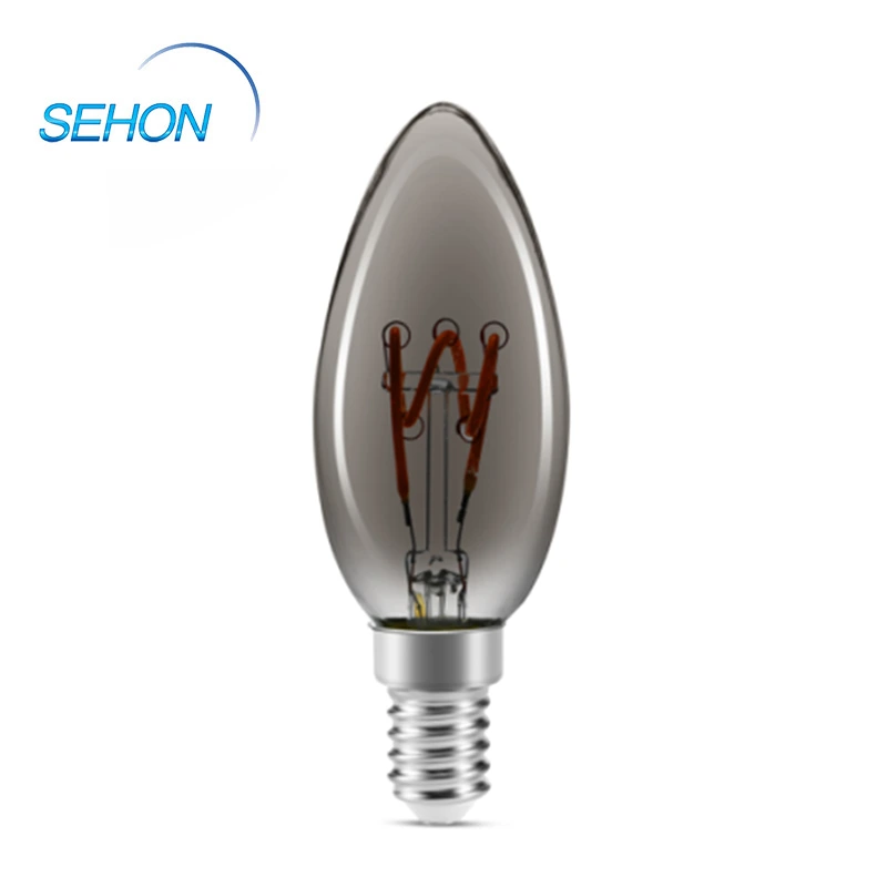 C35 Filament Lamp Clear/Smoked/Amber Glass Dimming Flexible 3W 1