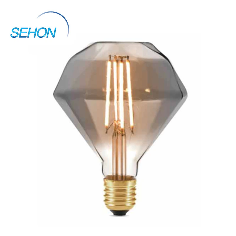 Chandelier Led Light Bulbs 110mm Diamond Clear/Smoked/Amber Glass Dimming 4W 1
