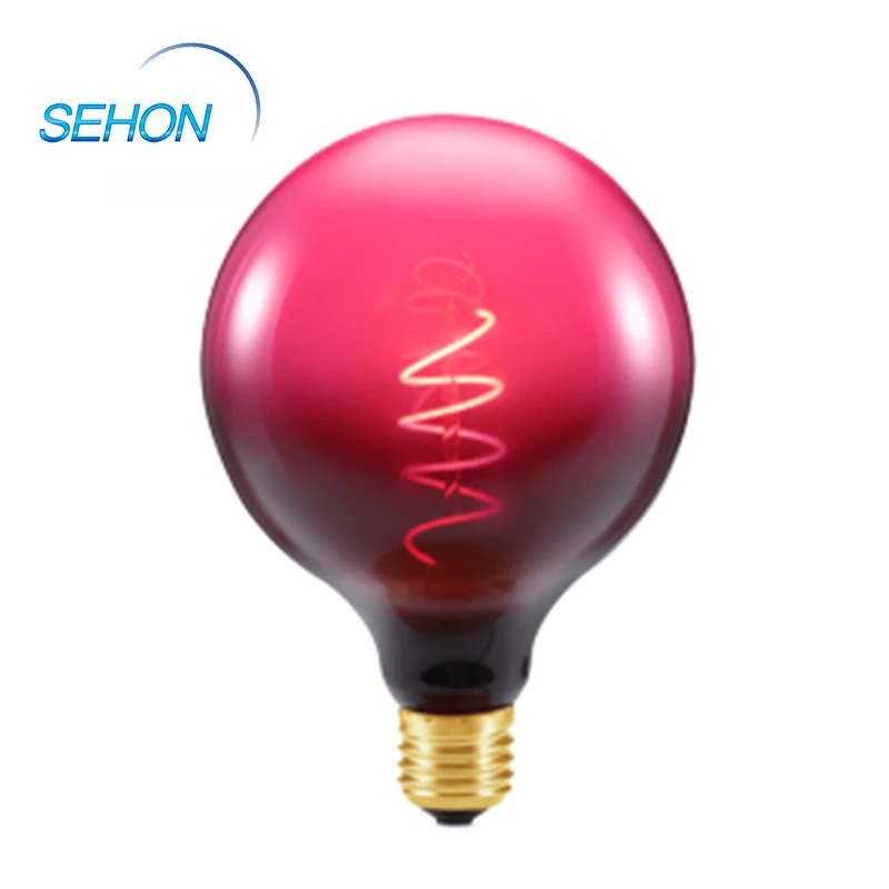 Yellow Led Light Bulb Colored Glass Pendant Lights G125A 1