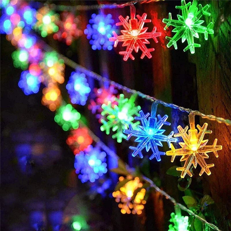 20 leds Snowflake Led String Lights 1