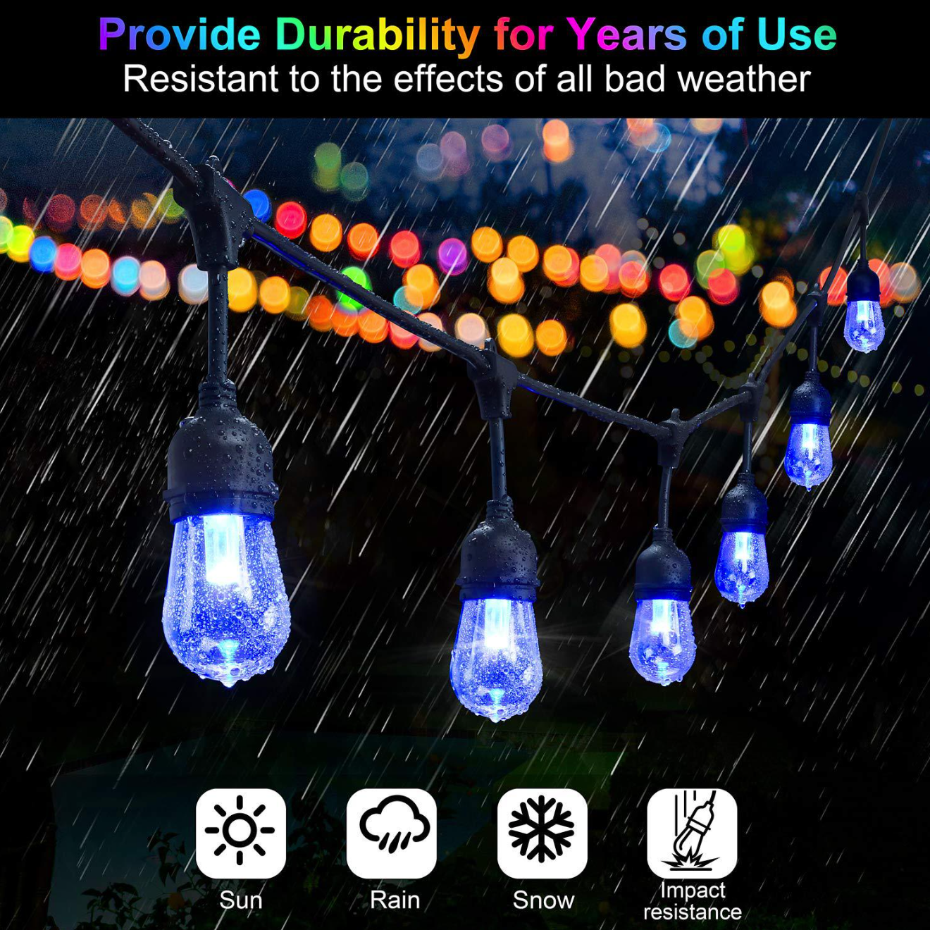 2022 Best selling S14 RGB string lighting remote control bulbs xmas decoration lighting